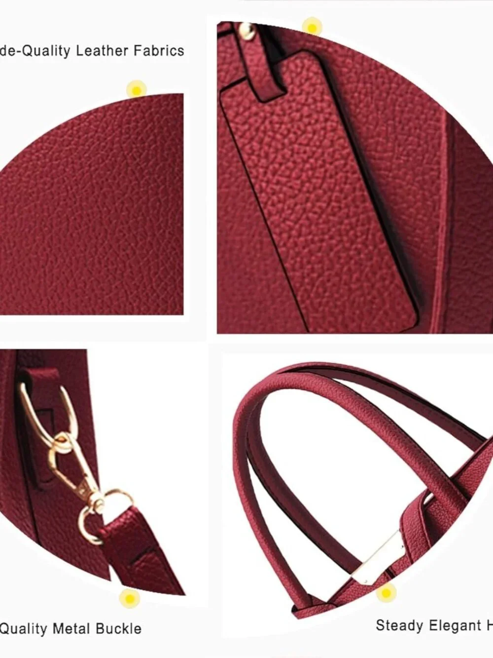 Women's D Wine Shoulder Tote Bags Top Handle Satchel Purses and Handbags